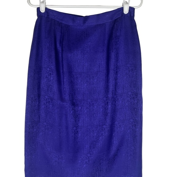 Vintage Adrianna Papell 2 Piece Suit 100% Silk Size 10 Purple Button Down - Picture 8 of 13